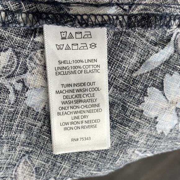 C&C California Linen Midi Sundress Women's Size 14 Floral Preppy Coastal Flowy - Picture 15 of 15